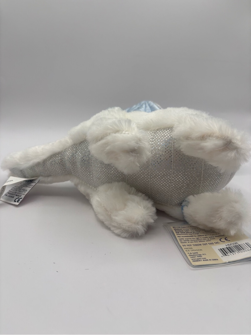 Webkinz Ice Dragon with Sealed Secret Code Tag White Stuffed Animal Ganz READ - Picture 14 of 16